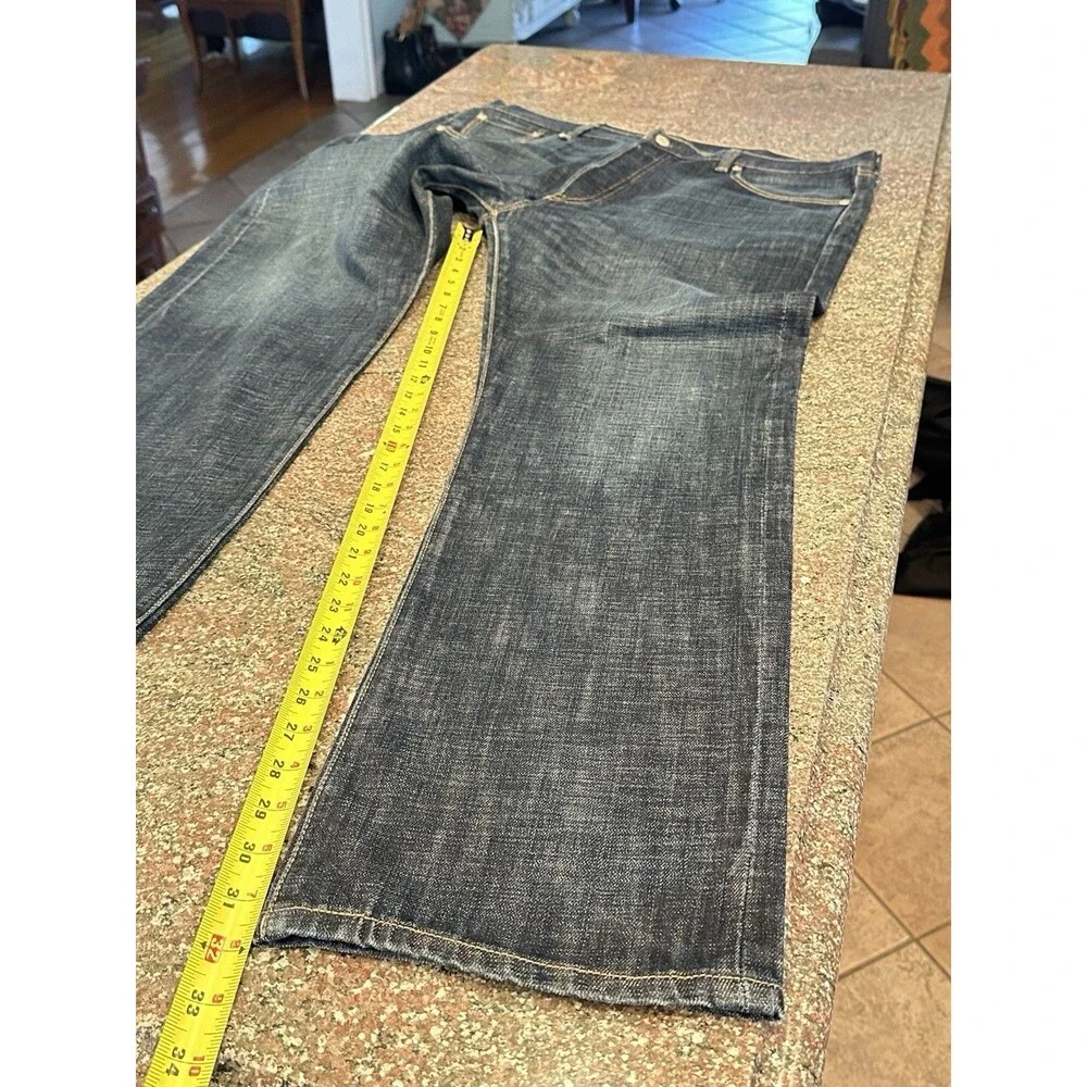 Levi's 501 Men's W38 L 31 'Dark Wash Rigid Straight ‎ Denim Jeans Button Fly